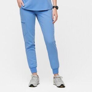 EUC FIGS Zamora Joggers in Ceil Blue--Medium